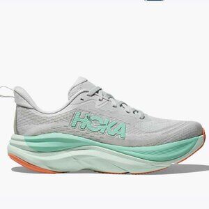 Hoka Skyflow Running Shoe Cosmic Grey & Seafoam Women's US 8
